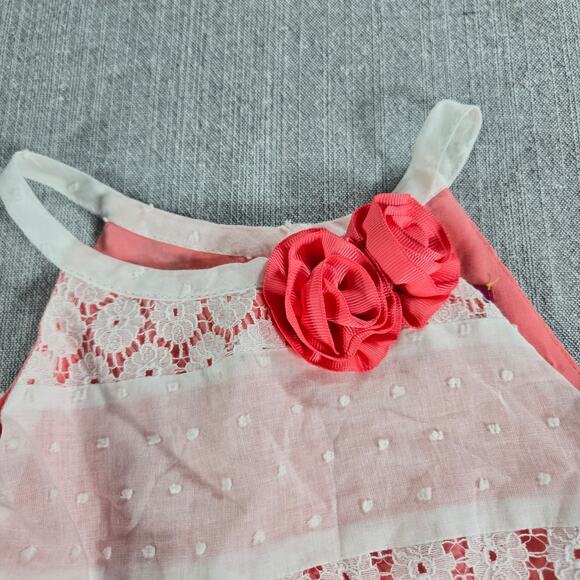 Penelope Mack Toddler Girls 2T Pink White Lace Spring Easter Floral Summer EUC - Picture 5 of 8